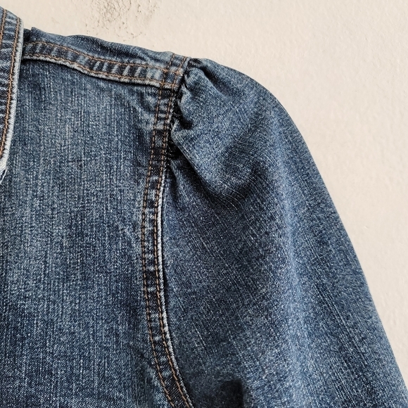 Madewell Women's 0 Denim Long-Sleeve Romper in Vasey Wash AL731 - Picture 9 of 16